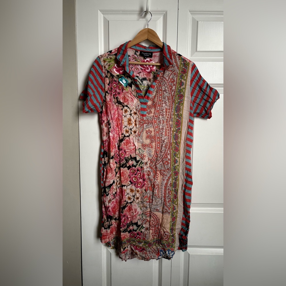 Tolani / Floral Embroidered Dress / M
